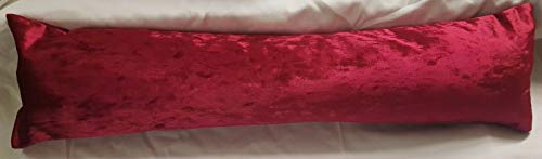 Zugluftstopper aus Pannesamt, super weich, für Türen, Fenster, Flur, energiesparend Knautschsamt. 92 cm long and 20cm Tall rot Cover