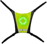 zaino da ciclismo con gilet riflettente con indicatore di direzione a led, gilet riflettente for bicicletta con telecomando, indicatore di direzione for ciclismo, corsa, camminata /5 ( color : yellow