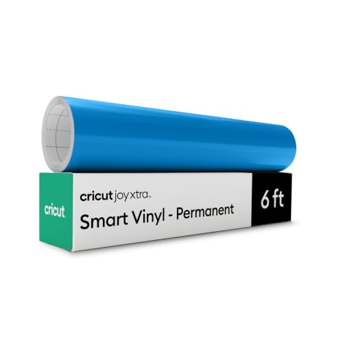 Image of Cricut Smart Vinyl - Permanent, Ocean Blue, 9.5 in x 6 ft Bulk (1)