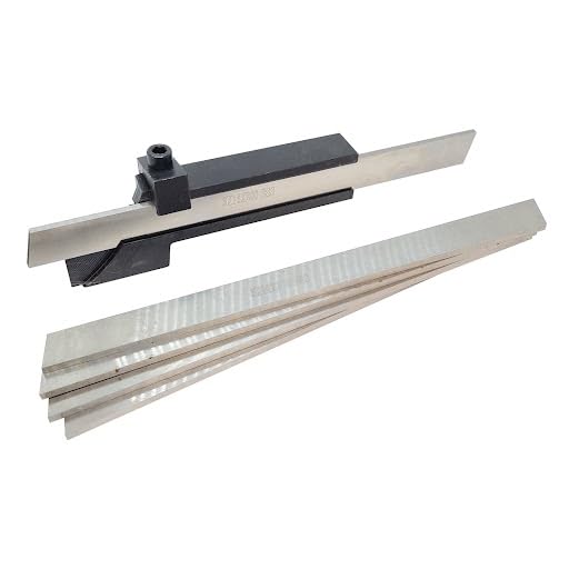 Image secondaire de KATSU Mini Tour Outil de Séparation Porte-Coupe avec 5 Lames HSS 3x6x200mm pour CNC Fraisage Coupe Semi-Finition et Finition Usi