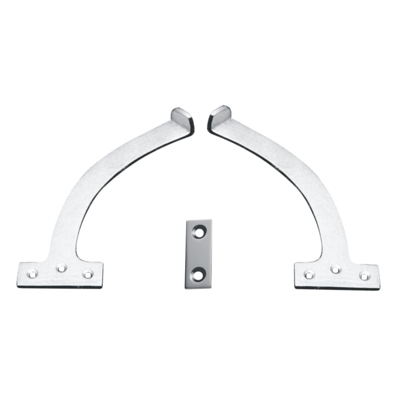 KOOPLES HARDWARE Architectural Quadrant Arm Window Stay Solid Brass Quadrant Stay for Timber Windows & Traditional Polished Finish Secure Ventilation Control (Left Hand, Polished Chrome, 200mm)