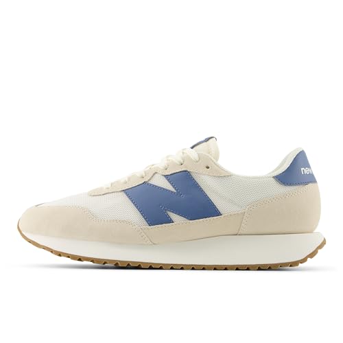 New Balance Men's 237 V1 Sneaker, Sea Salt/Shoreline Blue, 14 M