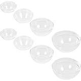 TOVINANNA Transparente Kunststoffschalen 8 Stück für Ätherische Öle und Massageöle aus Acryl für Kosmetikstudios und Private Anwendung