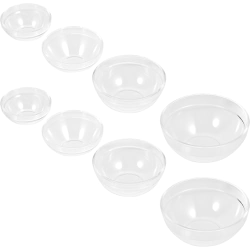 Artibetter Tazón de Plástico Acrílico Blanco para Aceites Esenciales 8 Piezas para Salón de Belleza y Masaje en Casa, Recipiente Transparente para Aromaterapia
