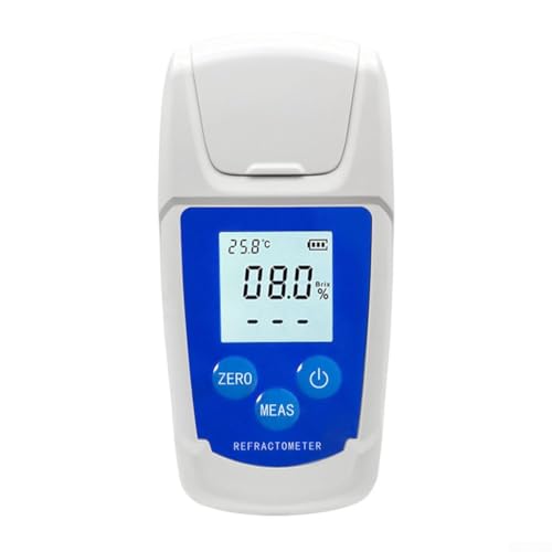 Medidor digital de azúcar con rango de 0-32% y 0-55%, probador de azúcar de alimentos impermeable con compensación automática para uso en la industria de alimentos y bebidas (0-32%)