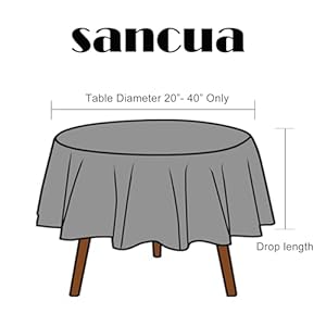 Sancuaroundtablecloth60inchwaterresistantspillproofwashablepolyestertableclothdecorativefabrictablecoverfordiningtablesbuffetpartiesandcampingblack Urban Country Home Decor Sancua round tablecloth 60 inch water resistant spill proof washable polyester table cloth decorative fabric table cover for dining tables buffet parties and camping black urban country home decor