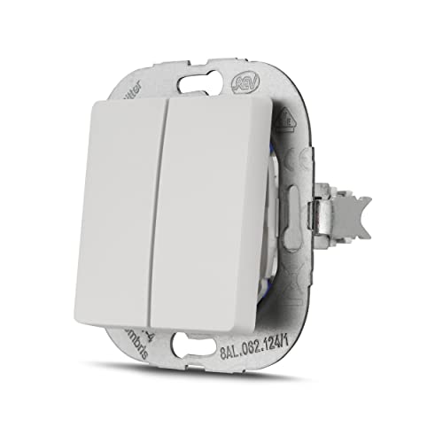 REV PrimaLuxe Lichtschalter, Serienschalter, Unterputz, Weiss