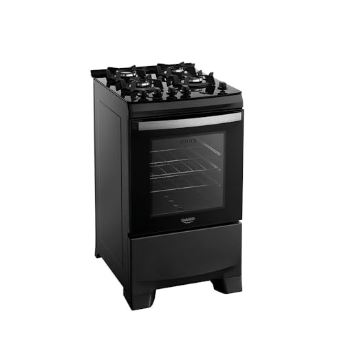 Fogão 4 Bocas Dako Supreme Glass Com Mesa Vidro Preto Bivolt