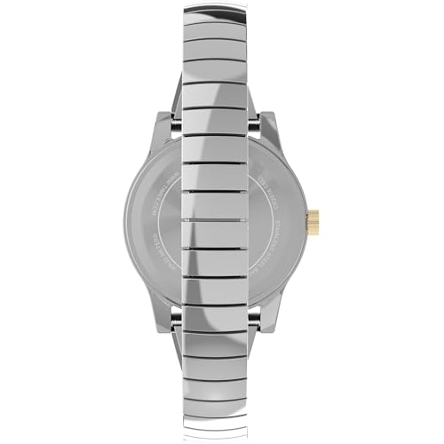 Image of TIMEX Fashion Stretch Bangles White Round Dial Analog Women's Watch - TW2V51100JQ