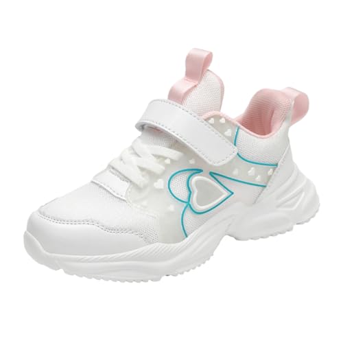 IWIHMIV Girls' Athletic Shoes Girls Slip On Shoes Breathable Toddler Running Walking Sports Sneakers