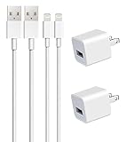 iPhone Charger, 2Pack Apple MFi Certified Lightning Cable Data Sync Charging Cords with USB Wall Charger Travel Plug Compatible iPhone 12/11/XS/XR/X/8/7/6s/6/6Plus/SE, iPad Mini Air Pro, iPod, AirPods