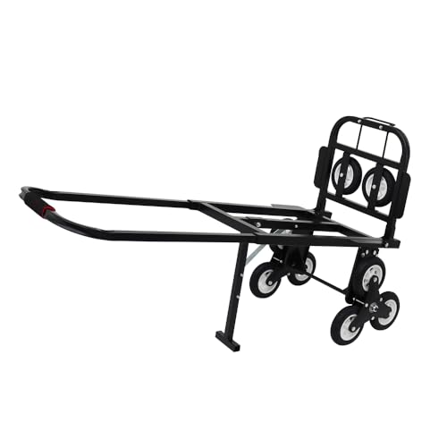 Carretilla plegable para escaleras con 6 ruedas y soporte miniatura 3