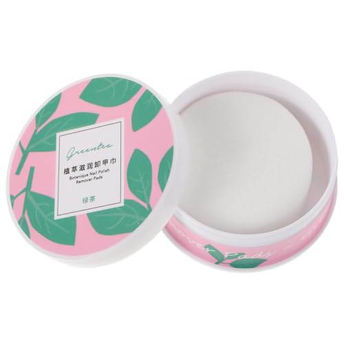 PRETYZOOM Nail Polish Remover Pads 48Pcs with Green Tea Scent, Gentle Moisturizing Gel Polish Remover Wipes, Non-Tearing, Residue-Free, Suitable for Travel and Salon Use