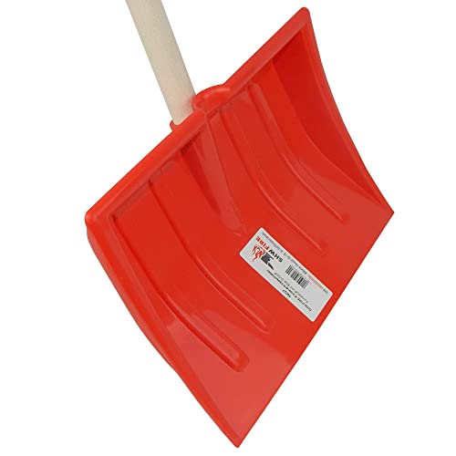Shw-Fire Pala quitanieves, plástico, mango redondo, madera, 110 cm de largo