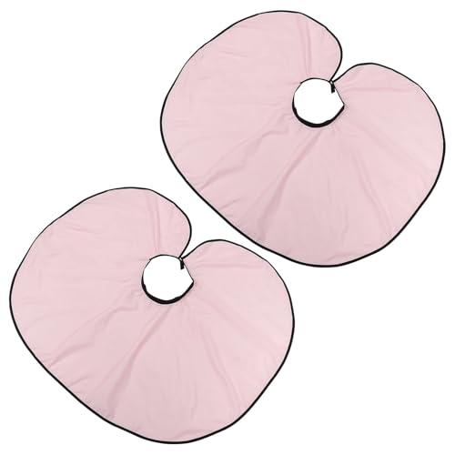 Capa para corte de cabello impermeable 2 piezas rosa