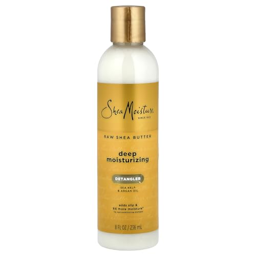 Image of SheaMoisture Raw Shea Butter Deep Moisturizing Detangler for Dry, Damaged Hair, Hair Styling Product Formulated with Sea Kelp and Argan Oil 8 oz