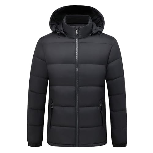 Manteau bouffant homme chaud et léger, veste à capuche isolée hiver