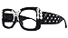 Vivienne, Bling Reading Glasses for Women, Handmade with Clear Genuine European Crystals, Black, Square. NY Fifth Avenue” (+1.00)