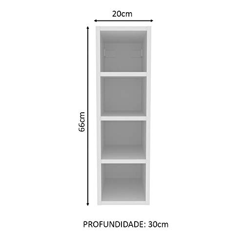 Adega Madesa Acordes 100% MDF 20 cm - Branco