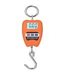200KG Digital Crane Scales Industrial Hanging Scale Heavy Duty Hook Handheld Stainless Steel Electronic Weighing for Construction, Factory(Orange)