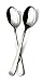 50 Piece Premium Silver Plastic Spoons| Extra Heavy Duty with Bright Shiny Finish | Convenient and Strong Cutlery | Ludere Elegant Disposable Spoons Silverware