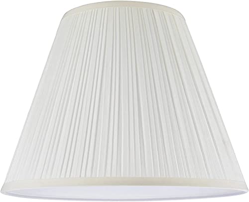 Aspen Creative 33026A, Transitional Pleated Empire Shape Spider Construction Lamp Shade in Rice White, 14" Wide (7" x 14" x 11") by Aspen Creative - Used condition - Image 2