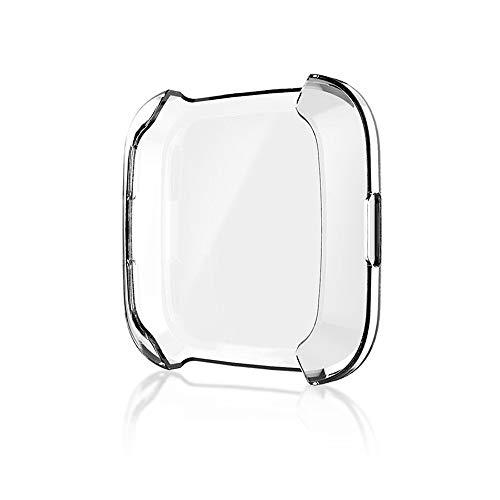 subtel - Protection 2 en 1 pour Fitbit Versa - Coque Couleur Transparent Anti Rayure pour Le Verre et la Monture de Votre Montre connectée.