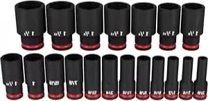 49-66-7012 19PC SHOCKWAVE Impact Duty 1/2\" Drive SAE 6 Pt Socket Set Fits/Intended for Milwaukee 49-66-7012