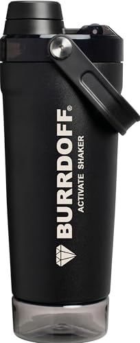 Image of Insulated Steel Activate Protein Shaker Bottle for SUMMER (600ML), Shaker for Gym, Steel Shaker Bottles for Gym Bottle WITH STORAGE BOX (Black)