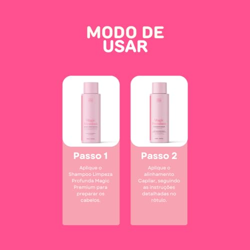 Kit Progressiva Magic Premium - Alinhamento Capilar e Shampoo - Sem Formol 1L