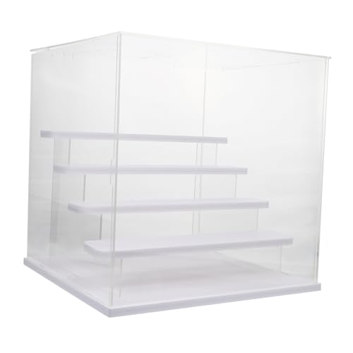 Ciieeo High-definition Multi Doll Display Case for Ornaments Figures and Toys Transparent Organizer Openable Door for Easy Access and Showcase