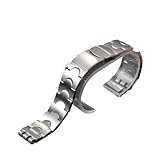 HTHRRFE Cinturino 23 * 26mm Cinturino in metallo con chiusura a farfalla in acciaio inossidabile compatibile con cinturino Swatch YOS440 441 439(G03(17mm))
