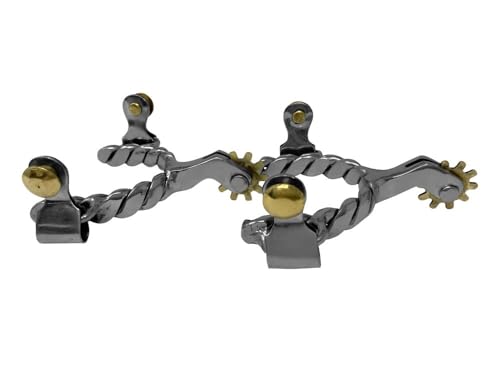 Showman Toddler Stainless Steel Twisted Band Spurs