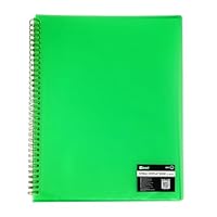 D.RECT Sichtbuch PP A4, 20 Hüllen, Sichtmappe, Solid, Präsentationsordner, Angebotsmappen, Spiral Display Book, Grün