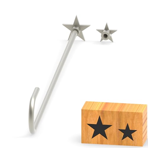 PKPKAUT 2Pcs Mini 3/4" & 1" Branding Irons, Star Silhouette Custom Wood Branding Iron Personalized for Wood Working, Leather Hats, Felt, Cowhide, BBQ & Bread Logo, Steak Branding Iron for Food (116#)