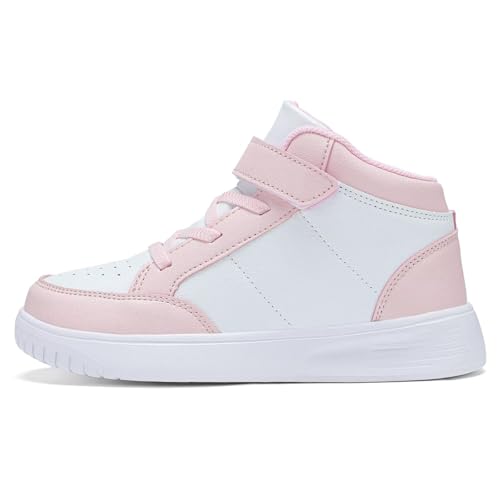 Image of Kids Sneakers Boys Running Shoes Girls High Top Casual Lightweight Classic Adjustable Strap Sneakers