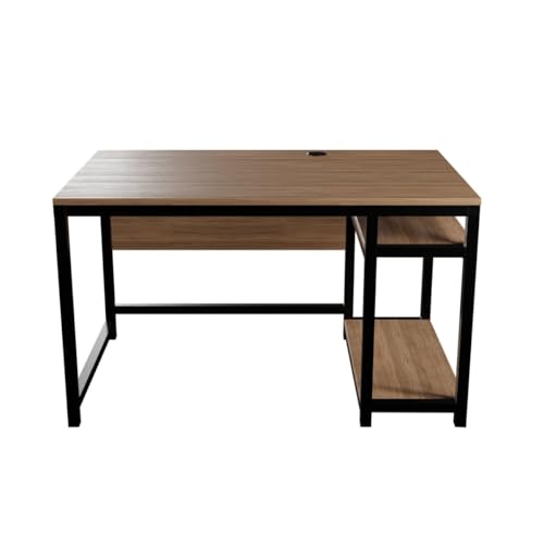 Image of Riyan Luxiwood Carter Computer Table with or Without Keyboard Tray I Made MDF I Large Study Table Size 120x60x75 Cm (Without Keyboard Tray, Beige)