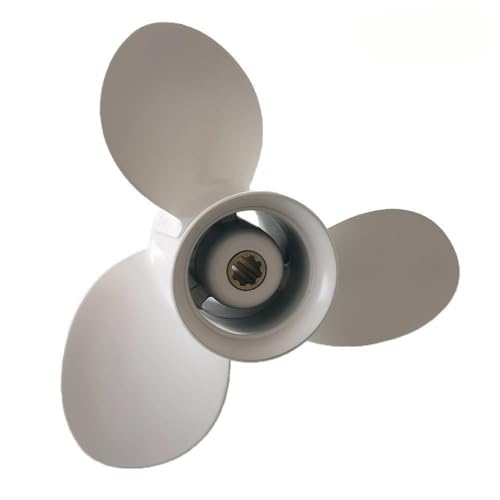 船外機プロペラ用 9 1/4*10 ボートアルミ合金ネジ 3ブレード 8スプライン 9.9hp - 20hp 船舶モーター ヨット、ドック用(9 1/4X12-J)