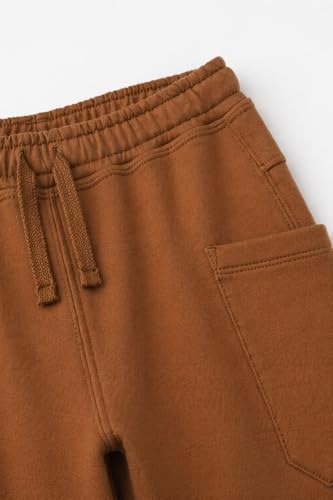 Image of Alan Jones Clothing Boys Regular Mid Rise Solid Plush Pants with Pockets