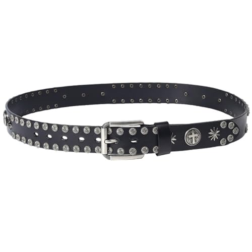 Ceinture cuir véritable gothique avec rivets punk rock durables