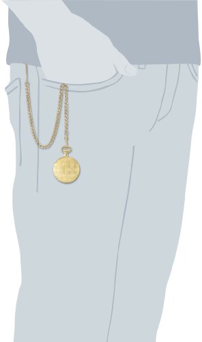 Image of Charles Hubert 3841-GR Gold-Plated Mechanical Pocket Watch
