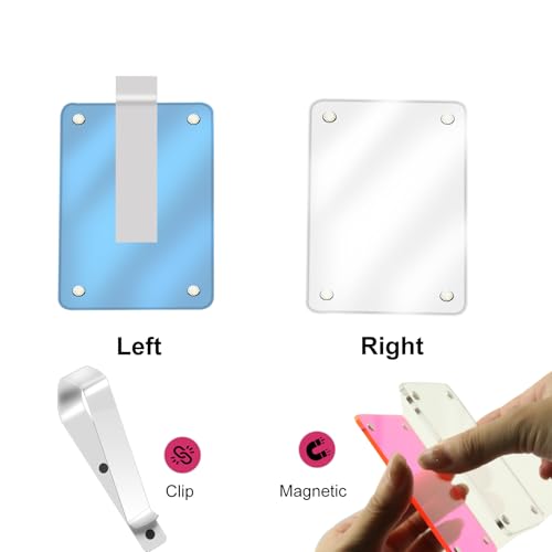 Image of HINGTAI 2Pcs Car Picture Holder Visor Photo Clip Acrylic Magnetic Personalized Car Accessories Vertical Horizontal Display for Adding Family or Personal Photos