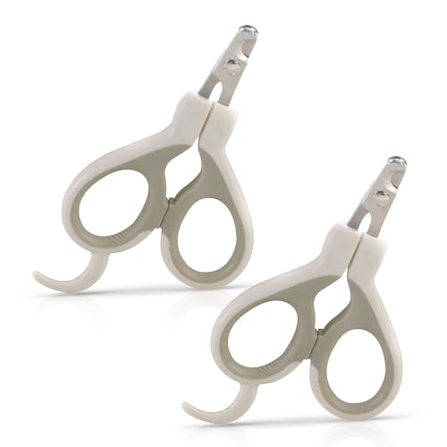 Cat-Nail-Clippers-2Pcs-Professional-Stainless-Steel-Claw-Clipper-Trimmer-for-Cats-Suits-All-Small-Animals-such-as-Dogs-Cats-Puppies-Kittens-Birds-Hedgehogs-ferrets-rabbits-ham-white