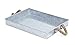 Cheung's FP-3744 Galvanized Metal Rectangular Tray with Rope Handle, Gray, Brown, 16x11.75x2
