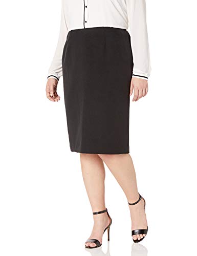 Kasper Women's Plus Size Stretch Crepe Skimmer Skirt