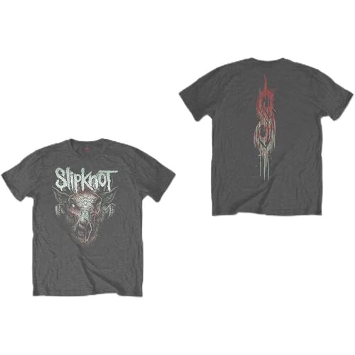 Slipknot Infected Goat Official Childrens Tee T-Shirt Boys Kids 5-6 Years Grey