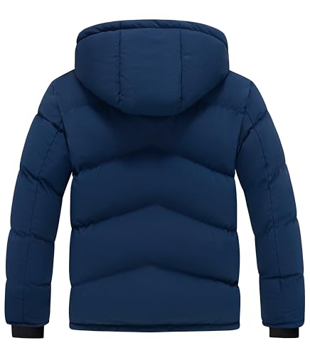 wantdo Men's Waterproof Winter Coat Warm Puffer Jacket with Removable Hood