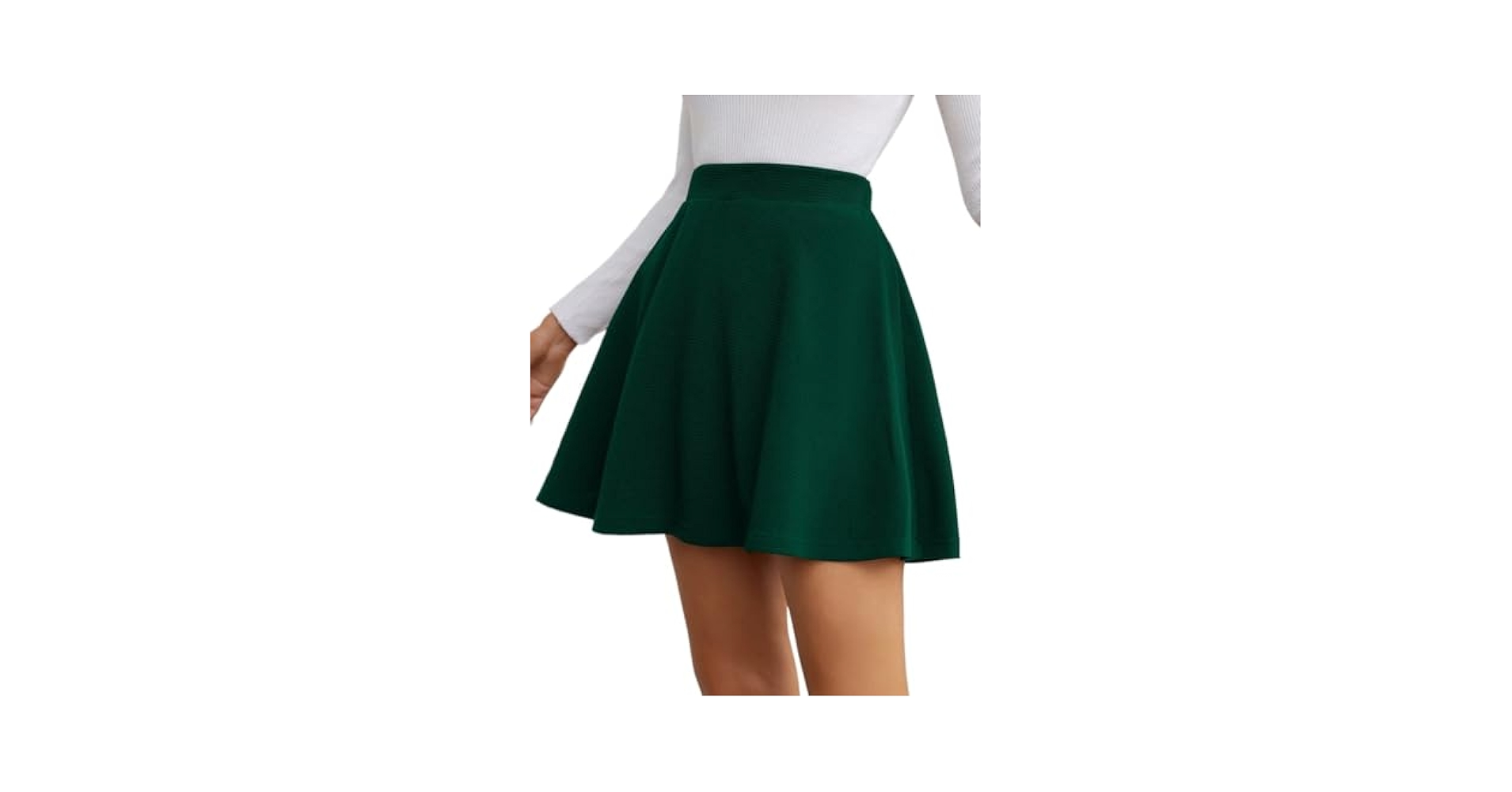 【Annaut】DAILY FLARE SKIRT white flare midi skirt 2197# – XiaoLizi