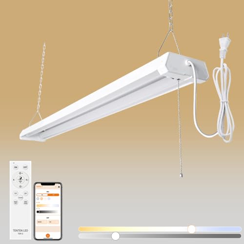 LED蛍光灯 1本セット 器具一体型 18w消費電力 60cmチェーン付き 4000lm LED ベースライト キッチン用ライト 一体直管ランプ 明るい 薄型蛍光灯 エコ軽量 省エネ 簡単接続可能 天井直付型 天井照明 家庭 事務所 病院 学校に適用 チェ