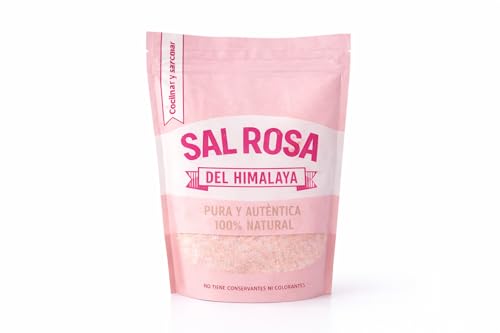 Sal Rosa Fina del Himalaya 1 kg Natural | Sal Mineral para Cocinar y Sazonar | Sal Gourmet Fina 100% Natural Sin Conservantes